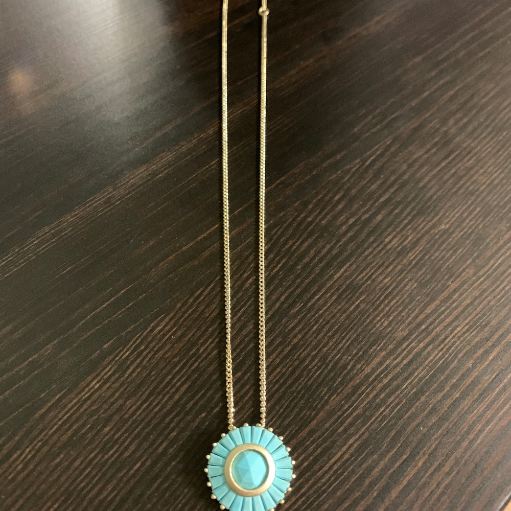 Kendra Scott LUXE Baguette Turquoise Necklace
